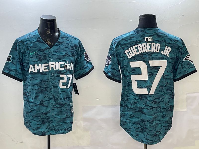 Men Toronto Blue Jays #27 Guerrero jr Blue All star 2025 Nike MLB Jersey style 1